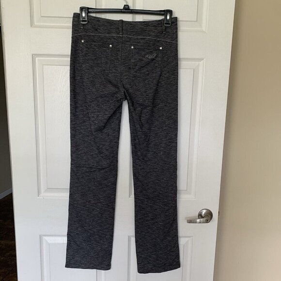 Kuhl Pants Womens 12 Pull On Stretch Straight Leg Gray Black Pockets - Picture 6 of 13